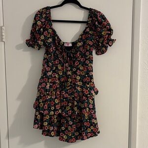 Buddy Love Floral Women’s Dress - Black and Multicolor